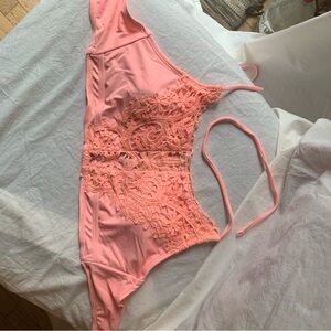 Pink Lace Kids One Piece